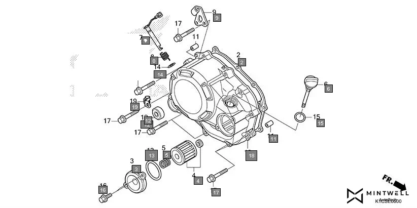 E-6 RIGHT CRANKCASE COVER
