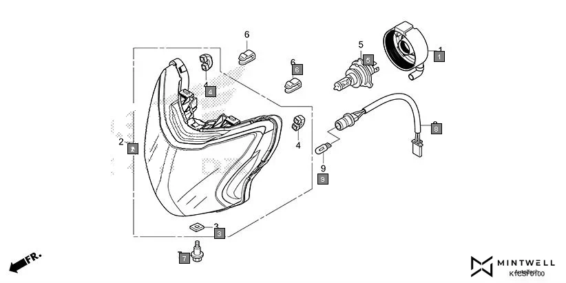 F-1 HEADLIGHT diagram showing 33120-K1C-A81