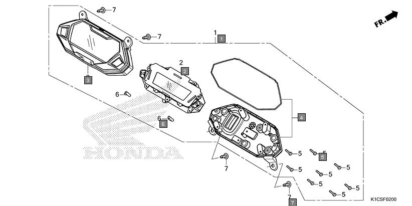 F-2 METER assembly diagram for HONDA Livo CBF110BES