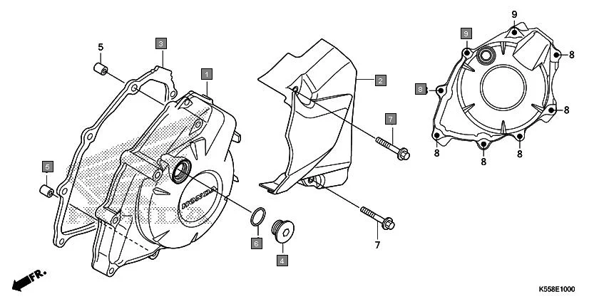 E-10 LEFT CRANKCASE COVER