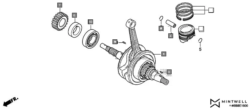 E-16 CRANKSHAFT/PISTON