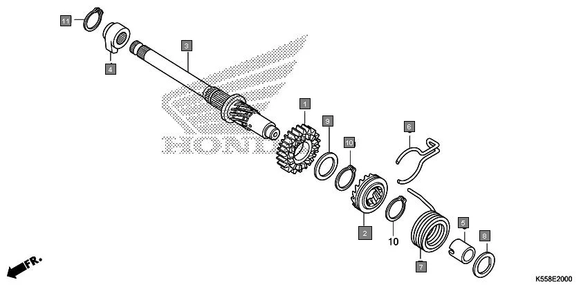 E-20 KICK STARTER SPINDLE