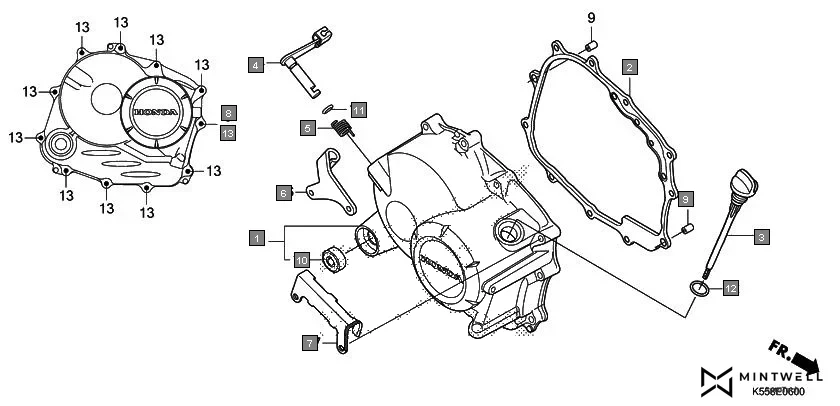 E-6 RIGHT CRANKCASE COVER