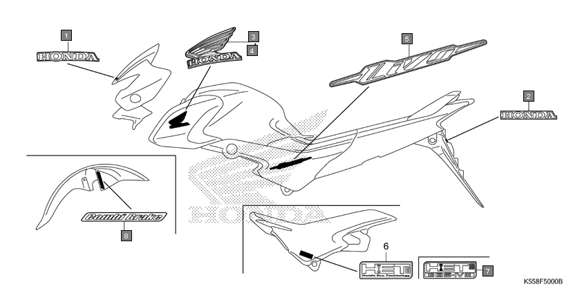 F-50 MARK assembly diagram for HONDA Livo CBF110G