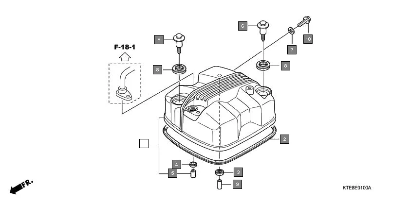 E-1 CYLINDER HEAD COVER(CARBURETOR)