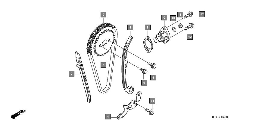 E-4 CAM CHAIN/TENSIONER