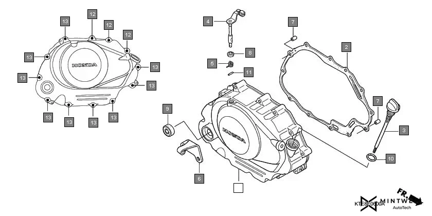 E-6 RIGHT CRANKCASE COVER