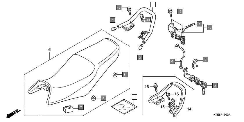 F-15 SEAT(1) diagram showing 77204-KCC-900