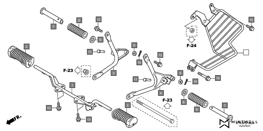 F-21 STEP(1) assembly diagram for HONDA CB Shine/ Shine 125 CBF125M7