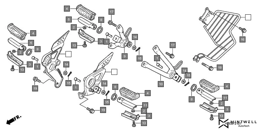 F-21-1 STEP(2) assembly diagram for HONDA CBF Stunner CBF125M9/MF