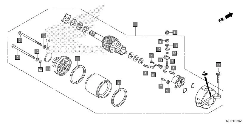 E-18-2 STARTING MOTOR(CBF125H/CBF125BH)(VARROC)