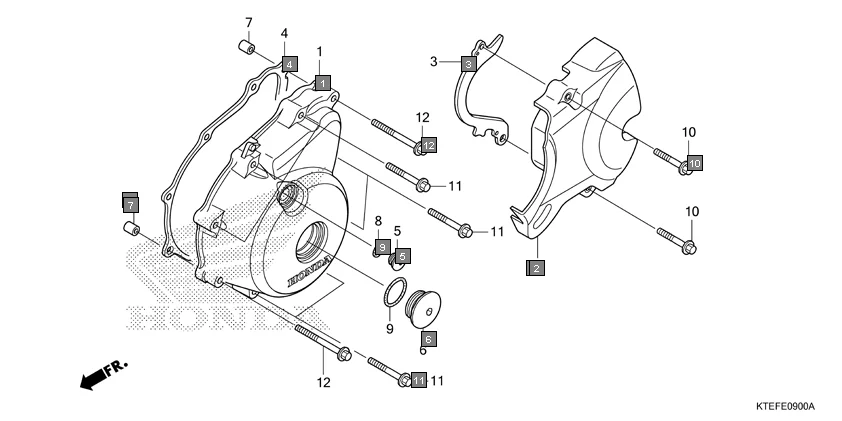 E-9 LEFT CRANKCASE COVER