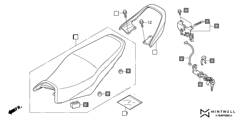 F-15 SEAT diagram showing 50400-KTE-650ZJ