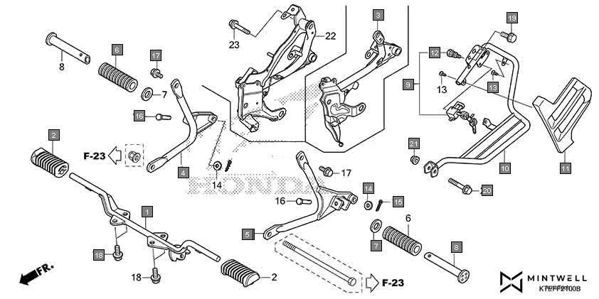 F-21 STEP assembly diagram for HONDA CB Shine/ Shine 125 CBF125BH