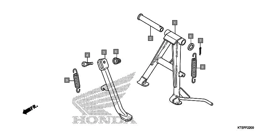 F-22 STAND diagram showing 50500-KTE-650