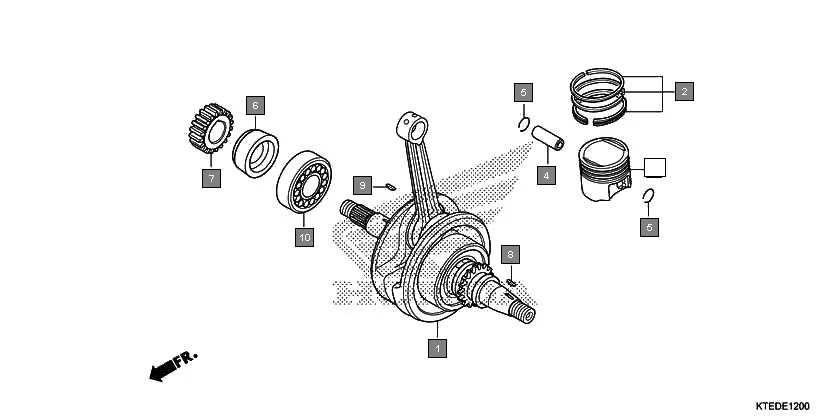 E-12 CRANKSHAFT/PISTON