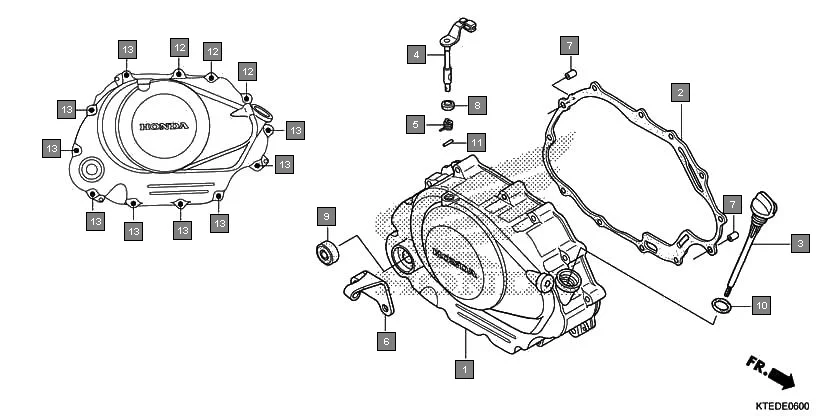 E-6 RIGHT CRANKCASE COVER