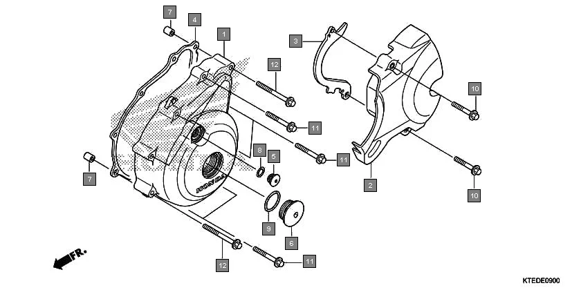 E-9 LEFT CRANKCASE COVER