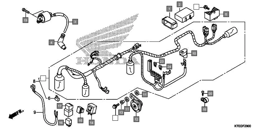 F-29 WIRE HARNESS diagram showing 95702-06014-00