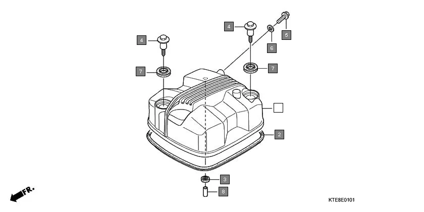 E-1-1 CYLINDER HEAD COVER(THROTTLE BODY)