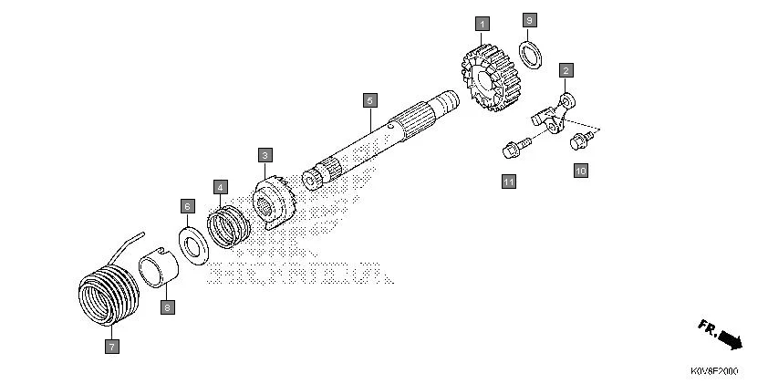 E-20 KICK STARTER SPINDLE