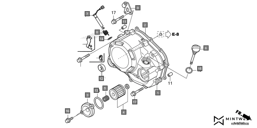 E-6 RIGHT CRANKCASE COVER