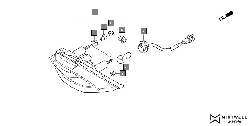F-27 TAILLIGHT diagram showing 61103-357-000