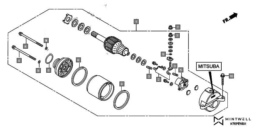 E-18-1 STARTING MOTOR(CBF125H)(MITSUBA)