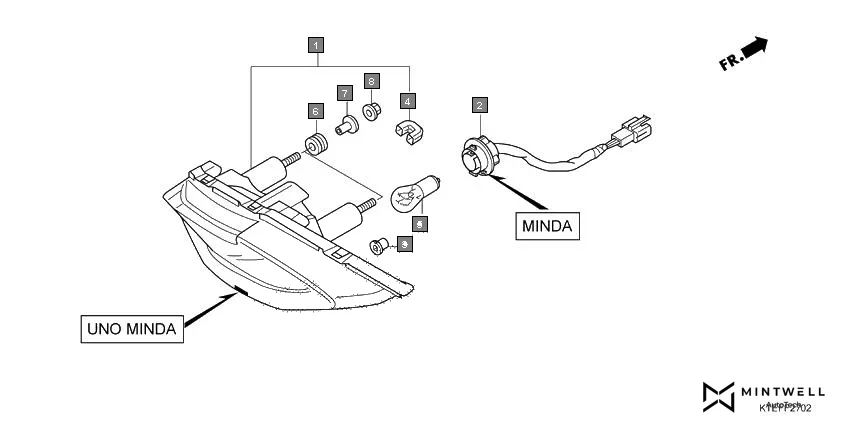 F-27-2 TAILLIGHT(CBF125H)(MINDA) diagram showing 33703-KTE-D01