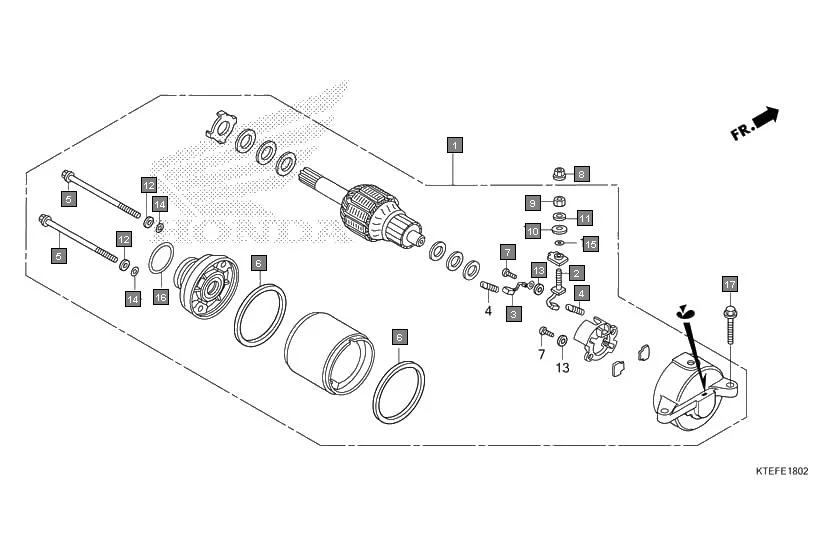 E-18-2 STARTING MOTOR(CBF125H,J/CBF125BH)(VARROC)