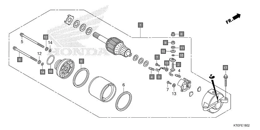 E-18-2 STARTING MOTOR(CBF125H,J,K,L/CBF125BH)(VARROC)