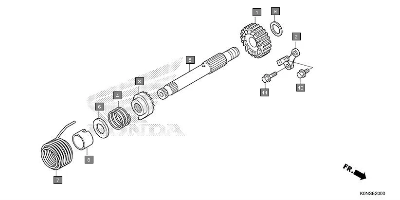 E-20 KICK STARTER SPINDLE