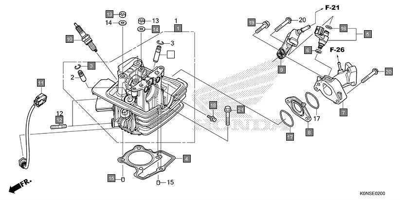 E-2 CYLINDER HEAD/INJECTOR