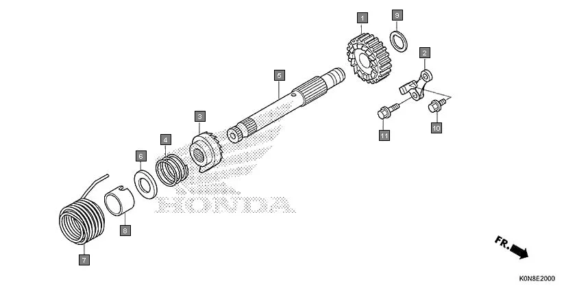 E-20 KICK STARTER SPINDLE