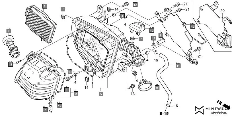 F-25 AIR CLEANER diagram showing 17234-KCC-941
