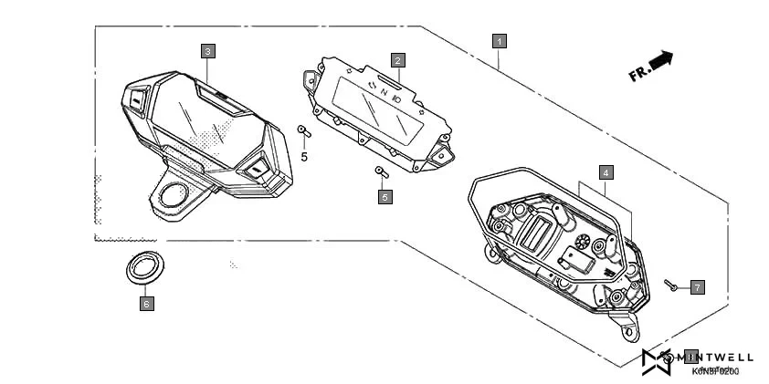 F-2 METER diagram showing 37100-K0N-DA1