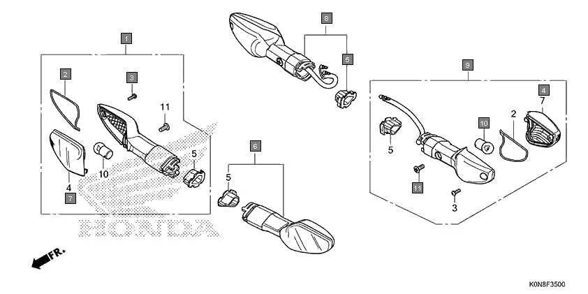 F-35 WINKER assembly diagram for HONDA SP125 CBF125MN