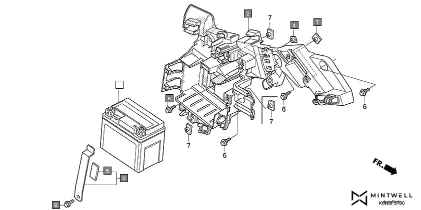 F-37 BATTERY/BATTERY BOX assembly diagram for HONDA SP125 CBF125MEP