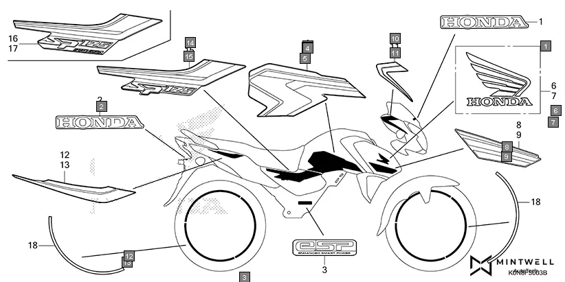 F-50-3 MARK(4) diagram showing 86613-K0N-DJ0ZA