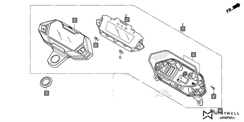 F-2 METER(CBF125MF) diagram showing 37101-K0N-DU1