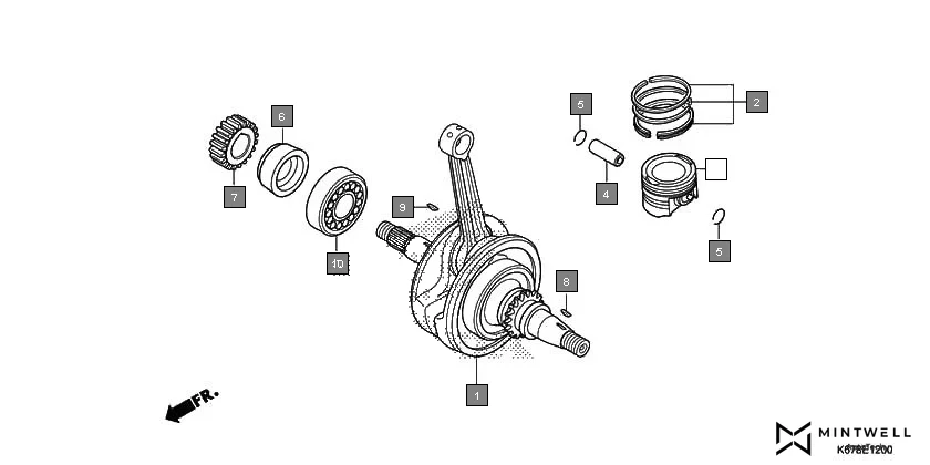 E-12 CRANKSHAFT/PISTON