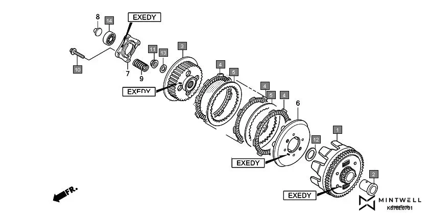 E-7-1 CLUTCH (EXEDY)