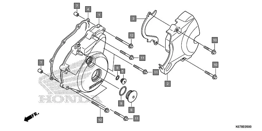 E-9 LEFT CRANKCASE COVER