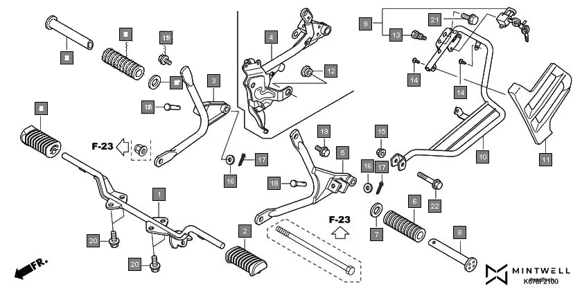 F-21 STEP diagram showing 50702-KTE-910