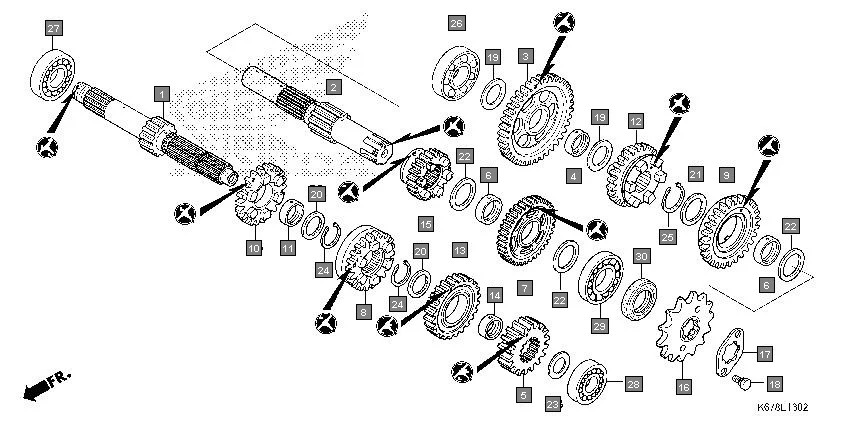 E-13-2 TRANSMISSION(CBF125MH)(QUITAN)