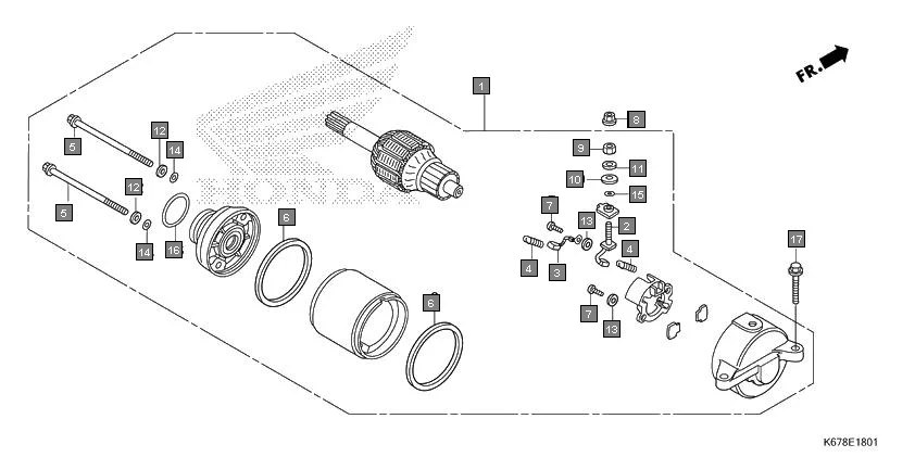 E-18-1 STARTING MOTOR(CBF125MJ)
