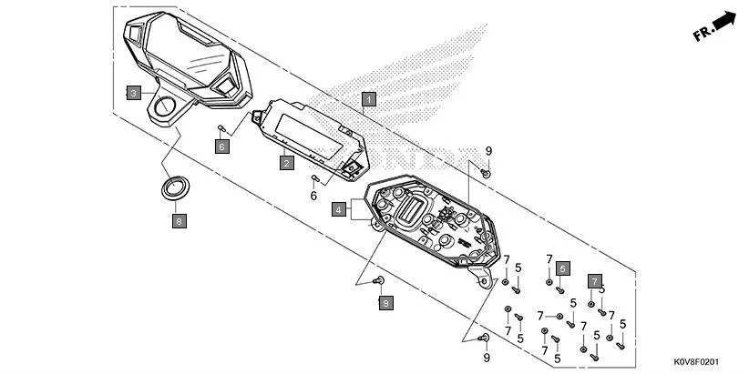 F-2-1 METER(2) assembly diagram for HONDA CB Shine/ Shine 125 CBF125S