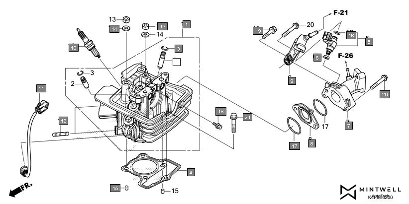 E-2 CYLINDER HEAD/INJECTOR