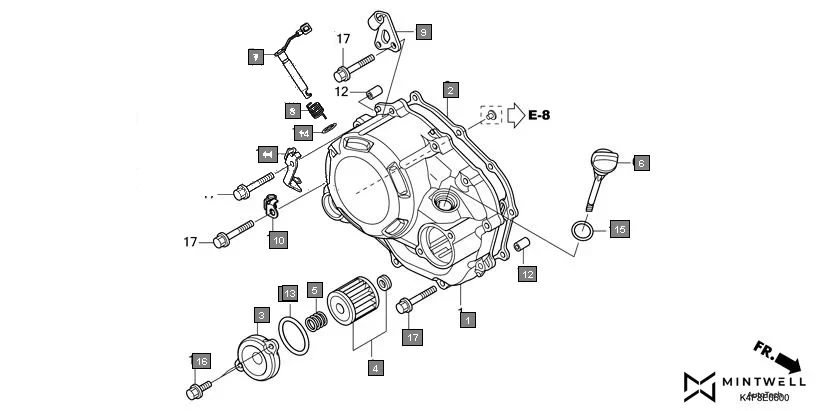 E-6 RIGHT CRANKCASE COVER