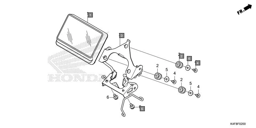 F-2 METER assembly diagram for HONDA CB125 Hornet CBF125ZT